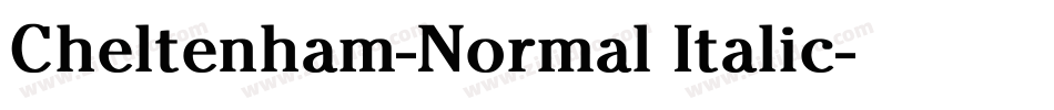 Cheltenham-Normal Italic字体转换